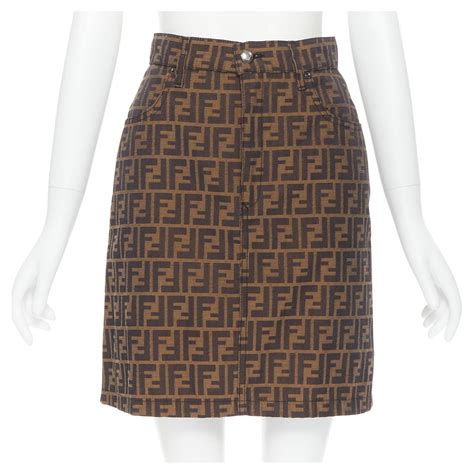 fendi zucca monogram skirt